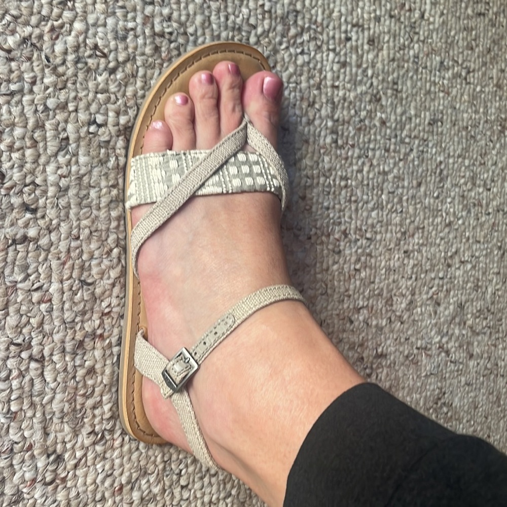 Toms sandals. Size 7. Never worn.